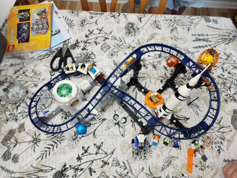  LEGO Creator 3 in 1 Space Roller Coaster Building Toy Set  Featuring a Roller Coaster, Drop Tower, Carousel and 5 Minifigures,  Rebuildable Amusement Park for Kids Ages 9+, 31142 : Toys & Games