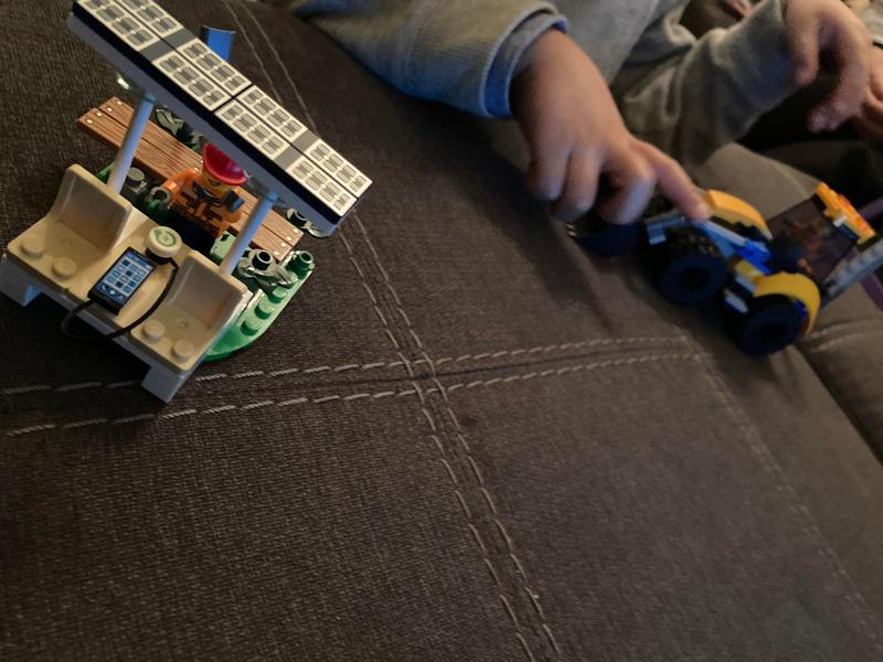 He loves his Lego Construction City!