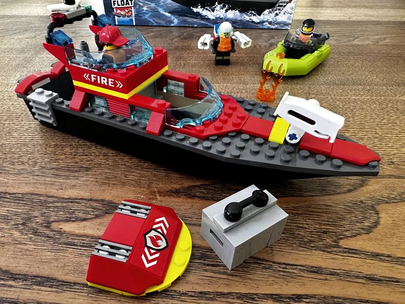 LEGO City Fire Rescue Boat 60373 Building Toy Set (144 Pieces