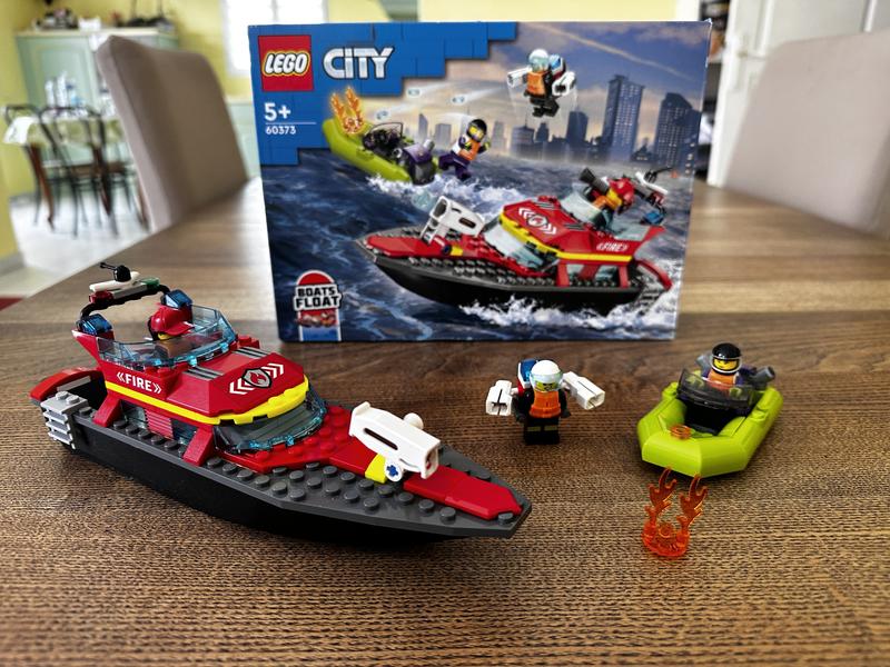 LEGO City Fire Rescue Boat 60373 Building Toy Set (144 Pieces