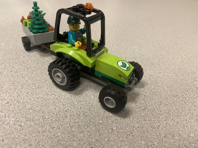  LEGO City Park Tractor 60390, Toy with Trailer for