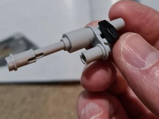 The gun once the extra piece has been added