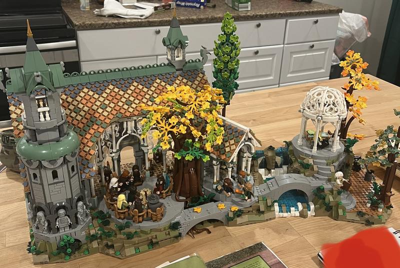 LEGO Icons The Lord of The Rings: Rivendell Building Model Kit for Adults,  Construct and Display a Middle-Earth Valley with 15 Minifigures, A Great