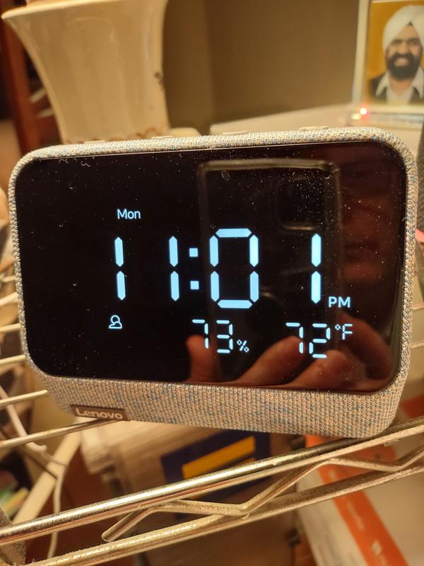 Reloj despertador inteligente  Lenovo Smart Clock Essential con Alexa  incorporado, 4GB RAM, 4GB Flash, Misty Blue