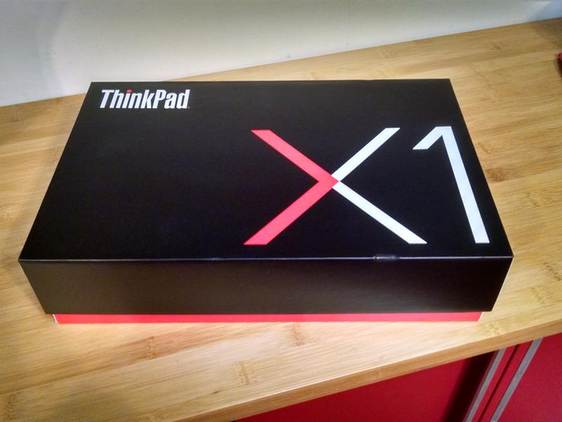 The ThinkPad X1 comes in a great box.