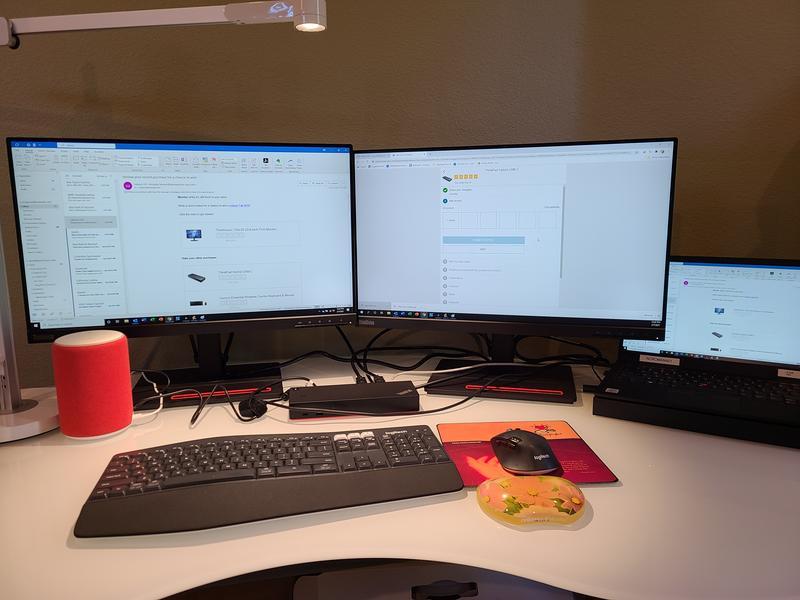 I purchased 2 sets of hub & monitors that I can set up my work office & home office the same.