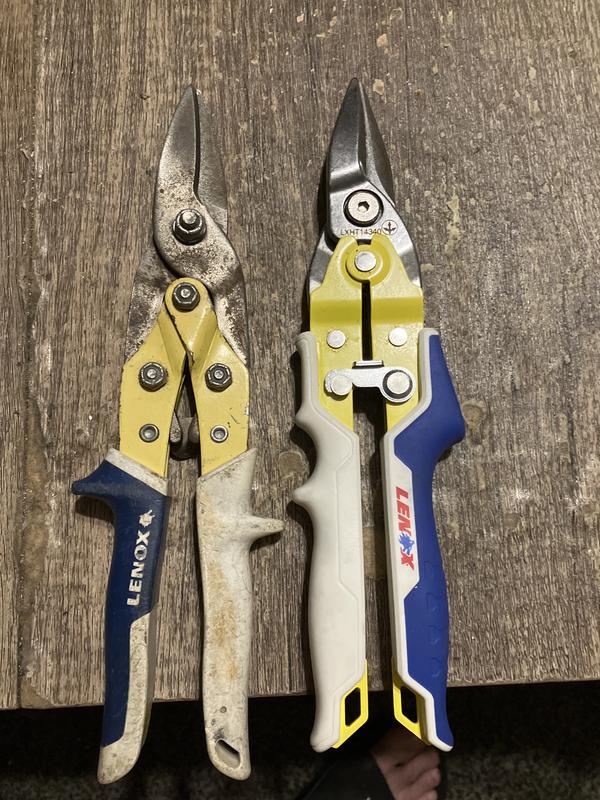 Aviation Snip - Straight Cut Tin Snips Cutting Metal Shears with Forged  Tooth-Ripple Blade Cutting Steel Tool for Steel Aluminum Leather Copper