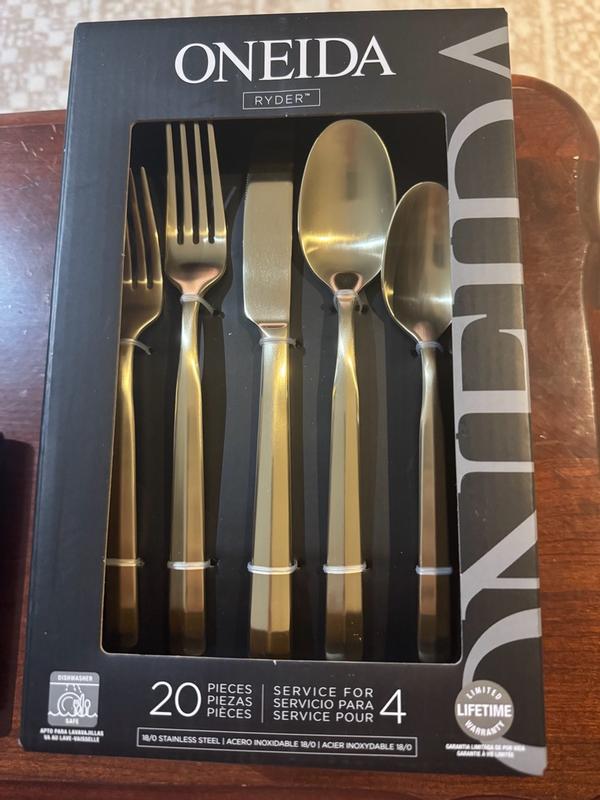 Ryder Champagne Satin 20 Piece Flatware Set – Lenox Corporation