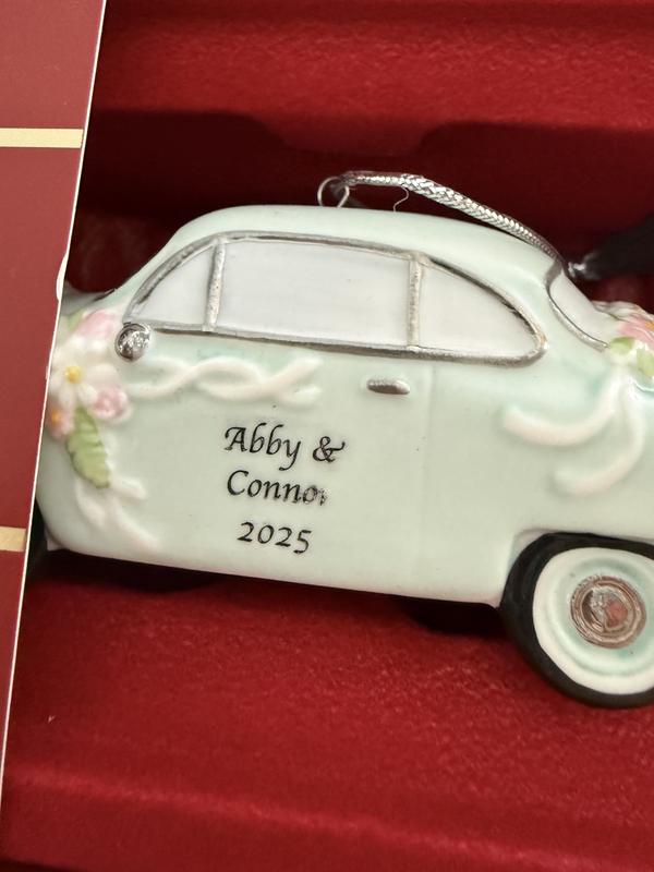 Personalized Just Married Car Ornament – Lenox Corporation