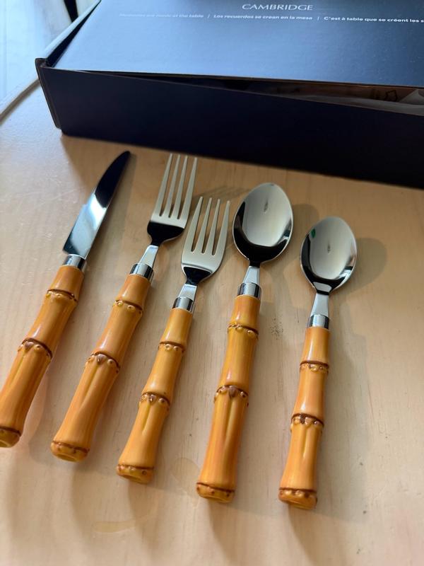 Bamboo Plastic Handle 20-Piece Flatware Set – Lenox Corporation