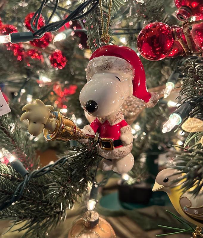 Lenox Peanuts retailer Snoopy's List For Santa Snoopy & Woodstock Ornament