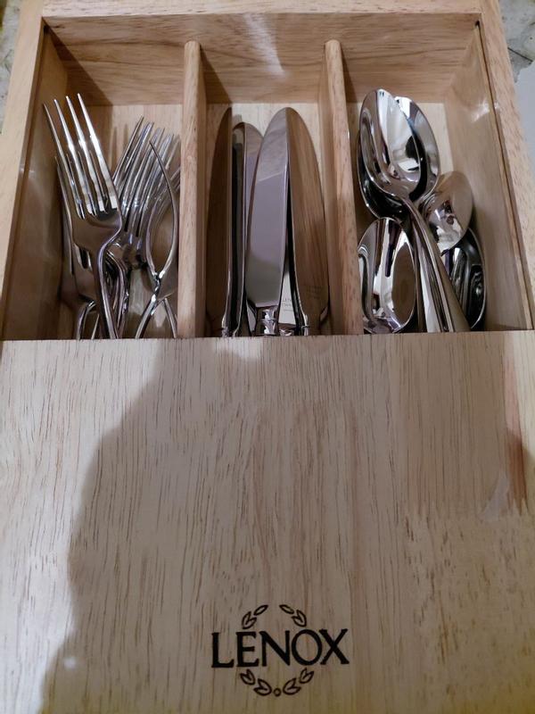 Lenox Studio 1414 Mirror 24-Pc. Flatware Set with Caddy - Macy's