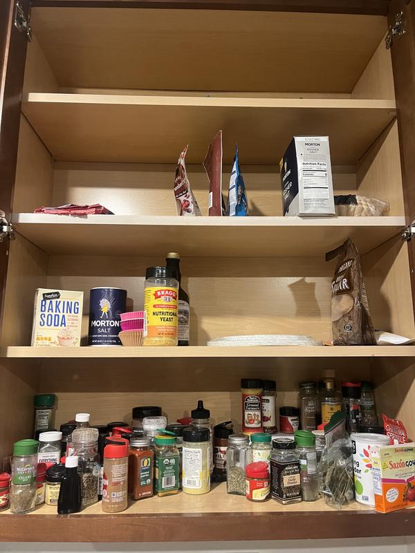 Before the spice world came my spice cabinet was a mess! Now i'm just waiting to wash them all and place on a rack.