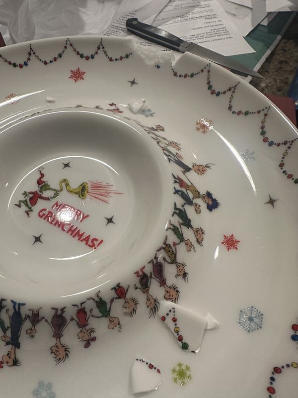 Lenox – Piatto Per Caramelle In Porcellana Verde – Grinch Gifts, Ufficiale, Lavabile A Mano, 20x20 Cm Circa - 2