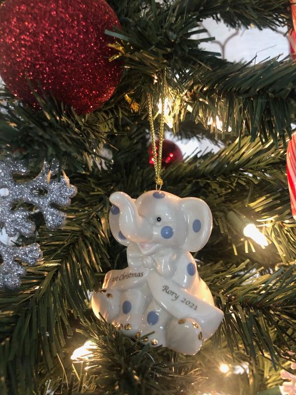 Personalized Blue Elephant Ornament – Lenox Corporation