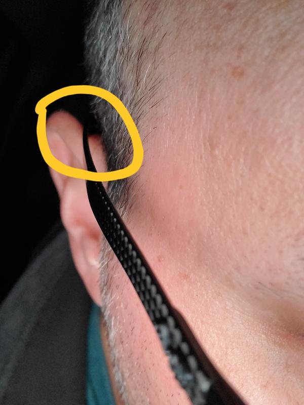 Arms don't sit along side your head.