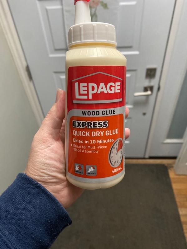 LePage Express Wood Glue Adhesive, Quick Dry, Interior, Dries Translucent,  150ml