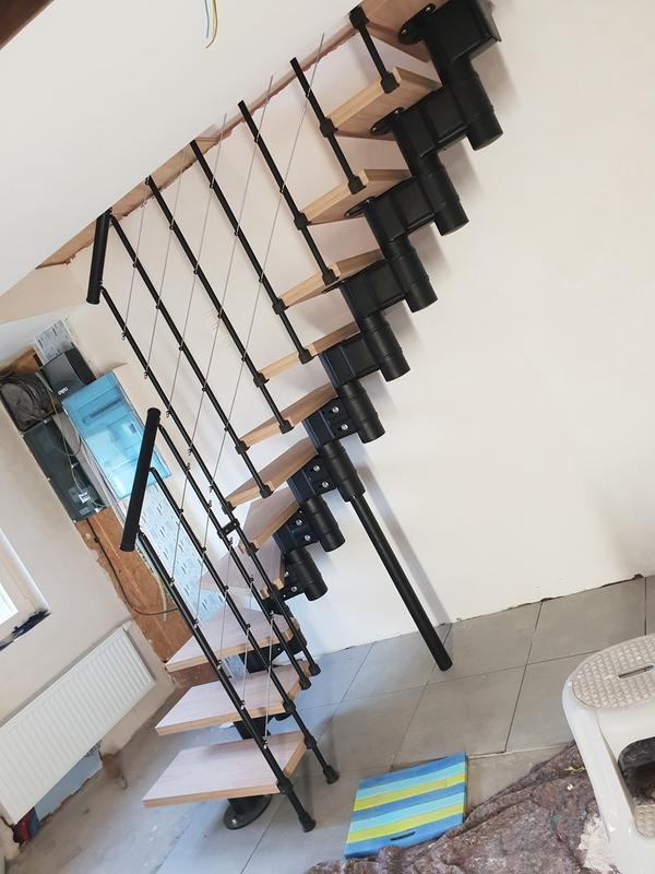 5 CM bois escaliers Anti Anti-rayures noir différentes longueurs/quantités 