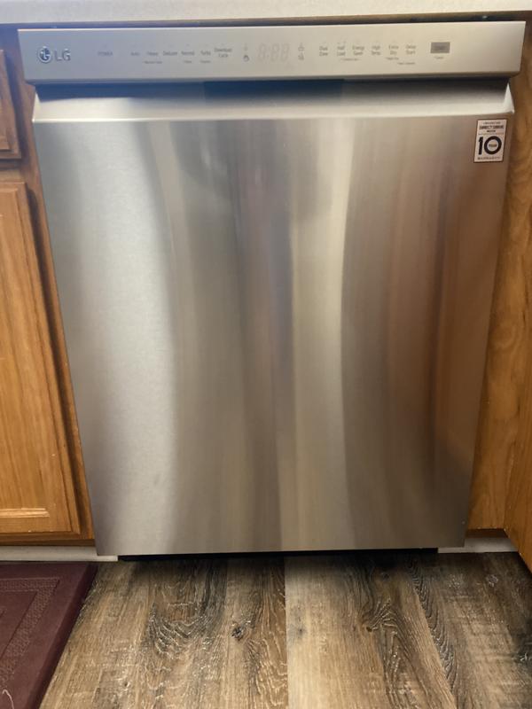 LG 24 in. Built-In Dishwasher with Front Control, 48 dBA Sound Level, 15  Place Settings & 9 Wash Cycles - PrintProof Stainless Steel