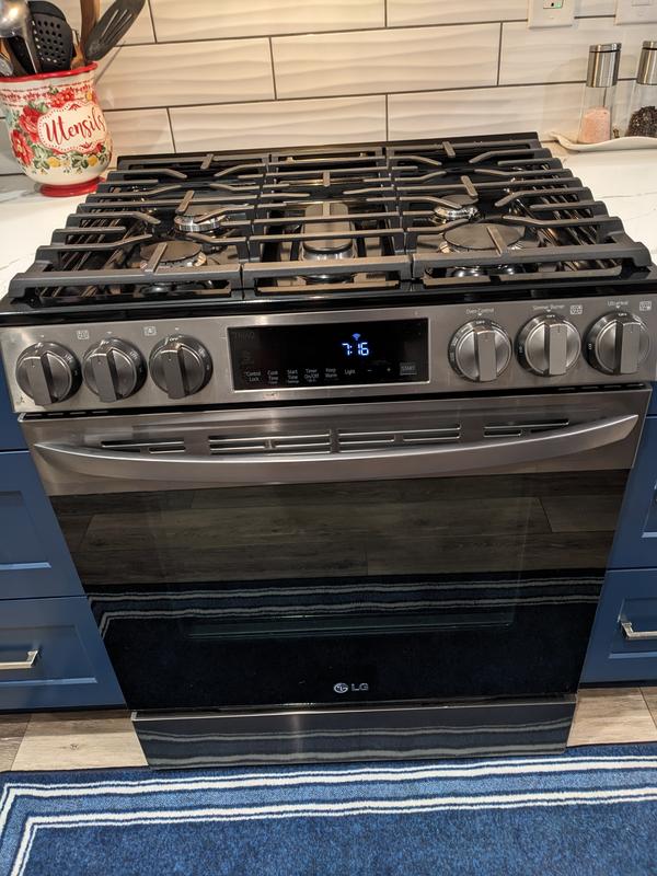 LG LSGL5833D 30 Inch Black Stainless Steel Slide-in Gas Range