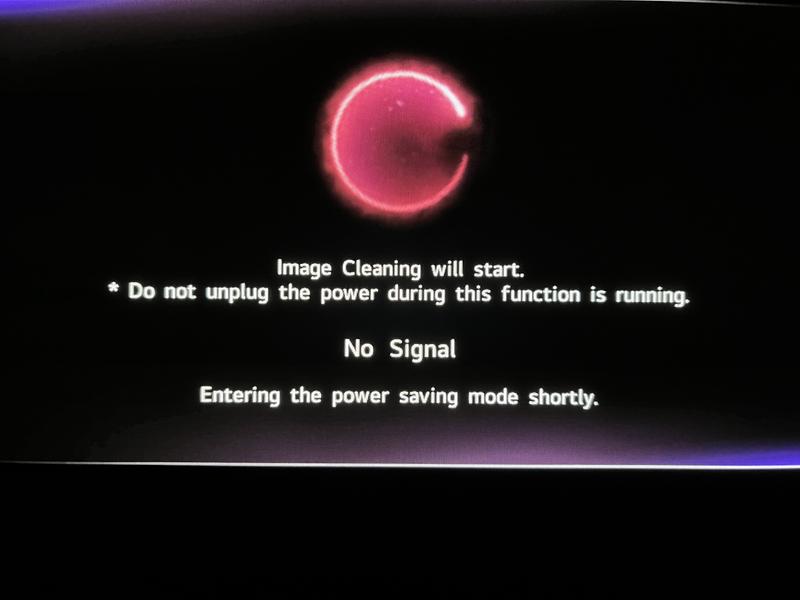 Grammar error on image cleaning message. This should say “while this function is running.”