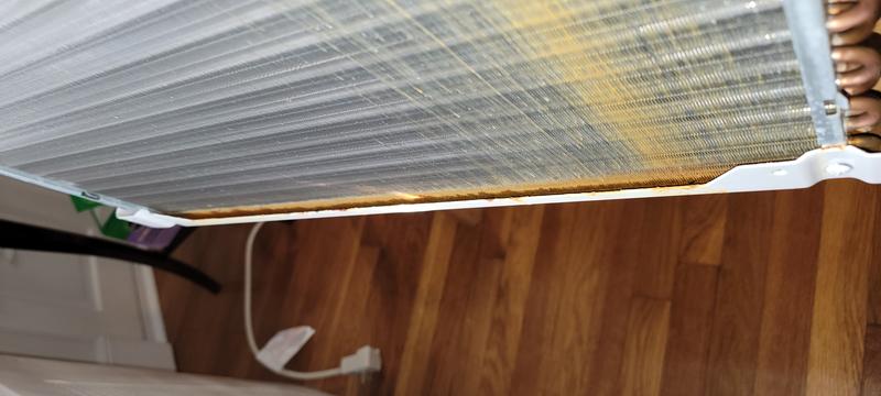 Rust on the condenser fins