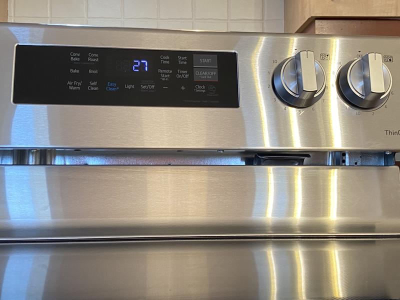 LG LREL6323S 30 Inch Electric Smart Range with 5 Radiant Elements, 6.3 cu.  ft. Convection Oven Capacity, Storage Drawer, AirFry with Fan Convection,  EasyClean®+Self Clean, Wi-Fi, SmartDiagnosis™, and Dual Element 9/12:  Stainless