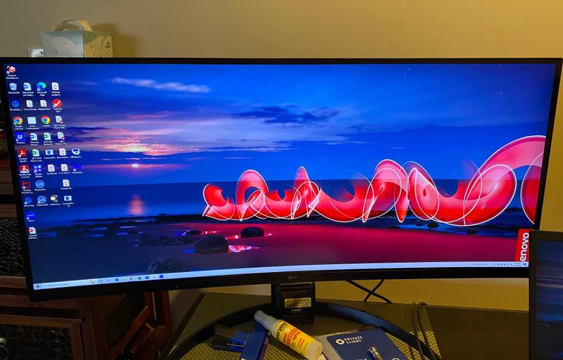 LG 34WQ75C-B 34 UltraWide QHD Curved Monitor