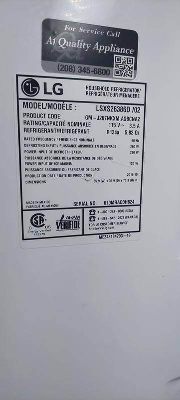 LG 26.1-cu ft Side-by-Side Refrigerator with Ice Maker