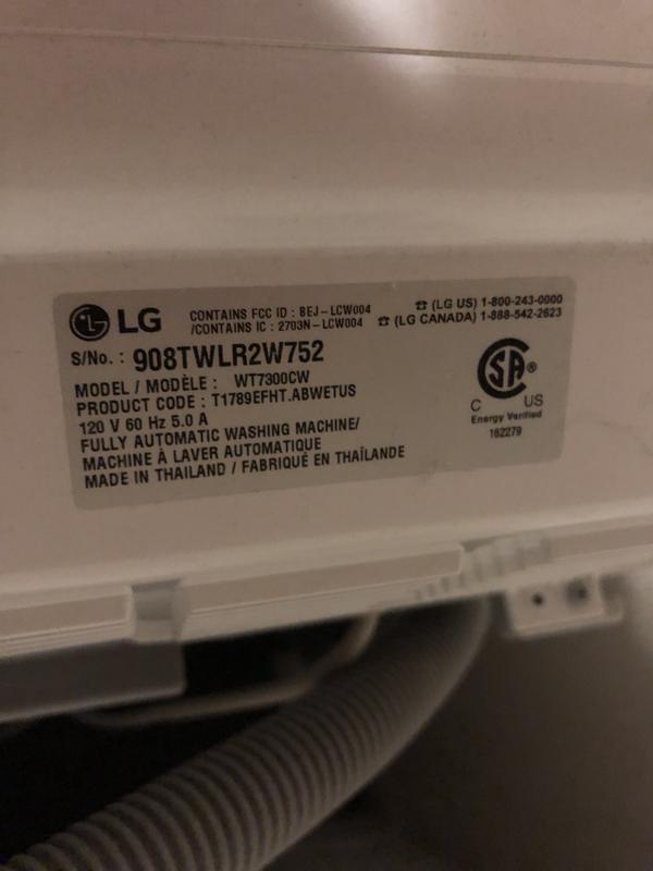 LG WT7300CW top load can't do the spin only without water. I hold that spin  only button and it starts to pour in water again : r/Appliances