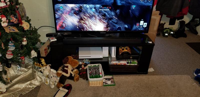 Kind of blends in but love that sound bar