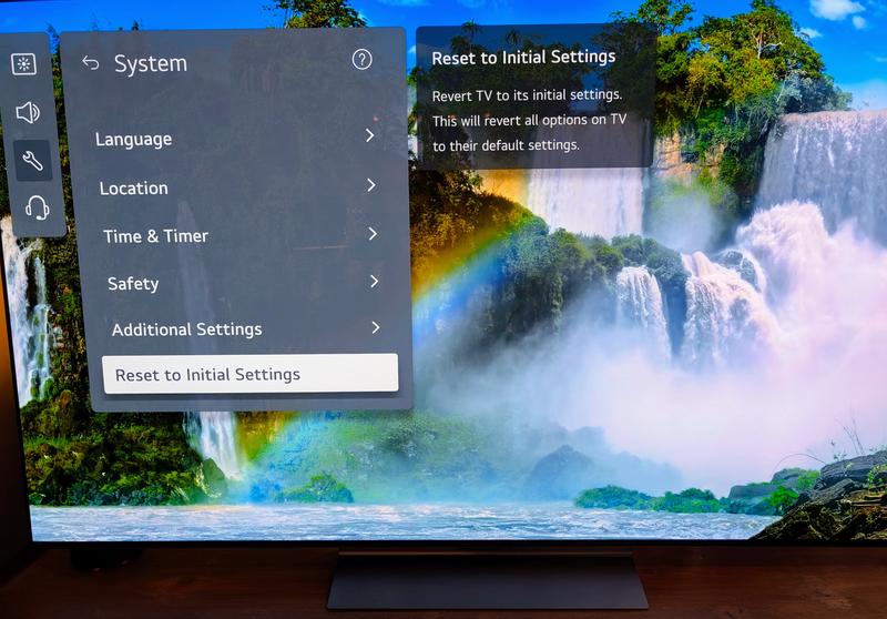 Reset the TV to make it bug-free