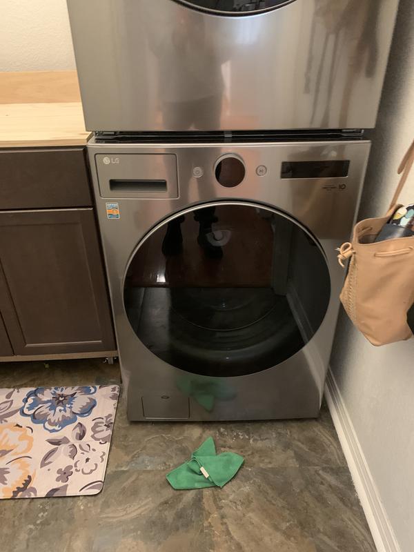 Have a question about LG 4.5 cu. ft. Stackable Smart Front Load Washer in Graphite Steel with AI Digital Dial Steam and TurboWash360 Pg 1 The Home Depot