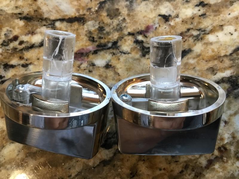 Additional 2 knobs that are cracked and ready to break.  These are on burners we never use !