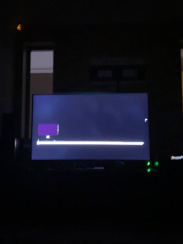 Testing TV Local Dimming; Observe how the left side is brighter than the right side and is vertically illuminated