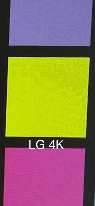 Uneven colour on LG, picture inferior for supposedly 4K