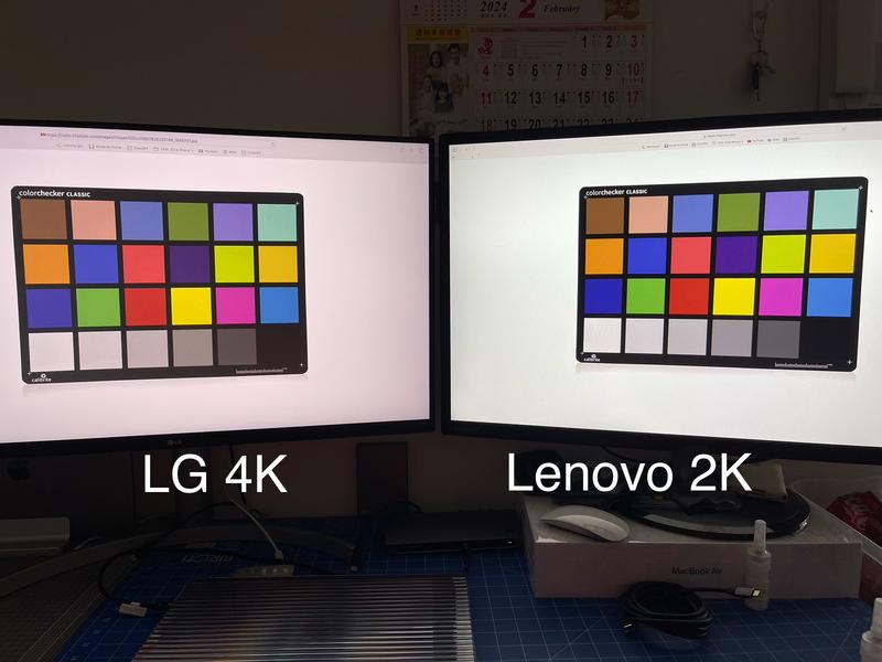 LG 4K LCD versus Lenovo 2K LCD