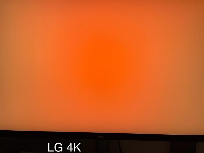 Even straight on you can see how uneven the colour is