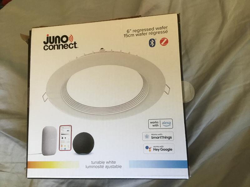 Juno Wafer Matte White 6-in 920-Lumen Switchable Round Dimmable