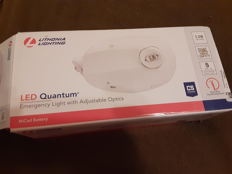 Lithonia Lighting Quantum 3.01-Watt 120-277-Volt LED White Hardwired  Emergency Light