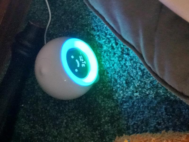 Soft glow and snooze button on top