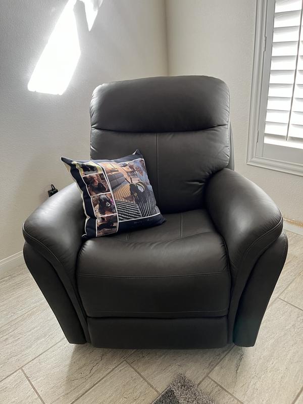 Bowie leather deals power reclining sofa