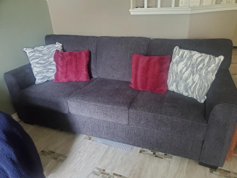 Shea Charcoal Grey Sofa & Chair Set | Living Spaces