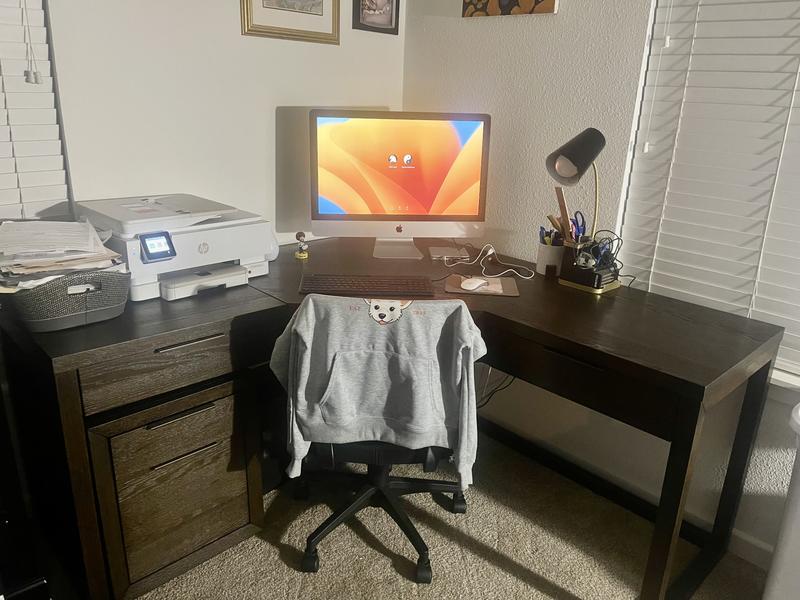 Pierce Espresso 2 Piece Office Set With 62