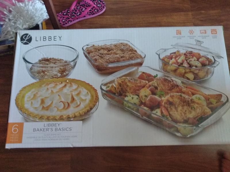 Libbey Baker's Basics Glass Casserole Baking Dish Set with Glass