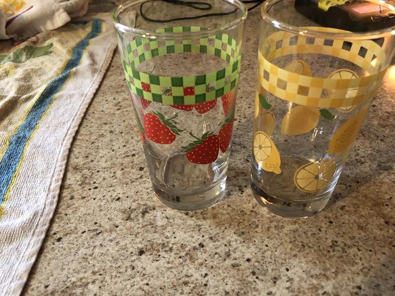 Set of 7 Vintage Libby Lunch Counter Juice Glasses + Glass Juicer - Ruby  Lane