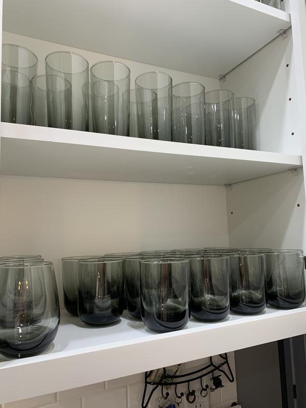 Stemless wine glass online storage