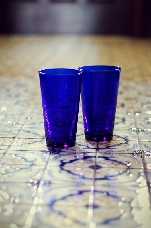 Libbey Cobalt Blue 17.25 Ounce Glasses - Set of 4 - Flare Tumblers -  ecodesign-us