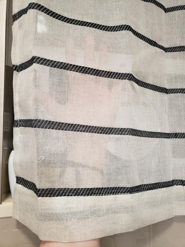 Very see through. You can see my hand and everything in my window sill