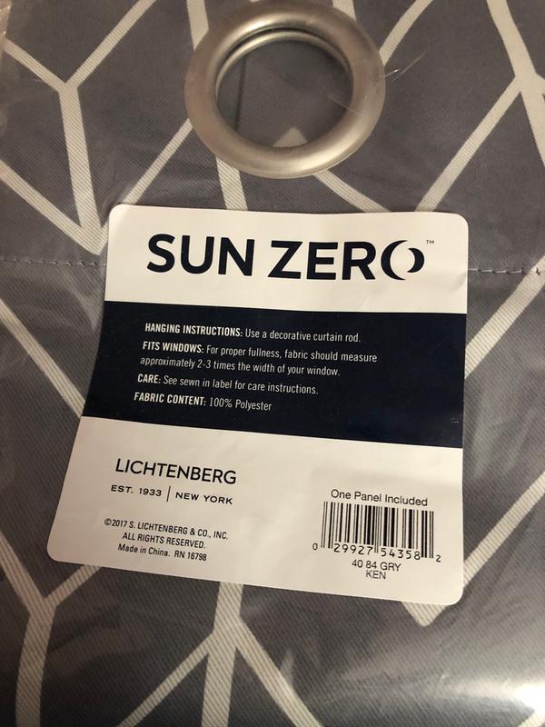 Sun Zero Kenwood Chevron Blackout Grommet Curtain Panel